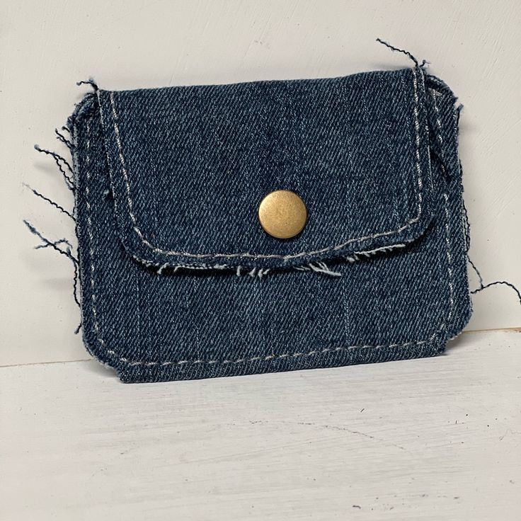 Material: Denim Color: Blue Size:4.5 X 3.5 Inches Jeans Pencil Case, Sew Denim, Wallet Aesthetic, Denim Pouch, Denim Wallet, Bags Handmade, Denim Color, Colored Denim, Leather Women