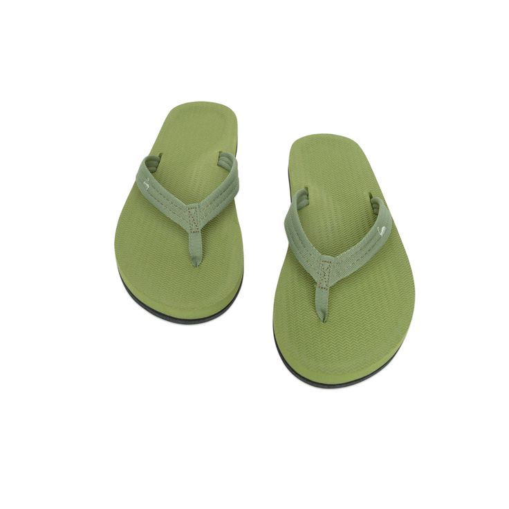 A fun and easy sandal with all day comfort, featuring 100% recycled nylon webbing straps along with our signature recycled tire soles. The most ‘eco-nomical’ sandal in the world. Product Details: Recycled tire soles Contoured natural rubber footbed Embedded arch support 100% Waterproof Comfortable nylon toe thong 100% Recycled Nylon Webbing straps with comfort liner No Break-In Period Light and flexible at approx. 369g (13oz) Made without animals or the use of fuel powered machinery Women’s Size Chart US EU MM 4-5 35/36 237 6-7 37/38 251 8-9 39/40 265 10-11 41/42 275 Easy Living Flip Flops are ready for your wildest adventures. Show us where you take yours with #Easyliving and #SolesWithSoul on Instagram. Lightweight Nylon Beach Sandals, Comfortable Green Flip Flops With Textured Footbed, Green Sandals With Ortholite Insole, Comfortable Flip Flops With Textured Footbed For Outdoor, Outdoor Flip Flops With Textured Footbed And Round Toe, Beach Sandals With Arch Support And Nylon Material, Comfortable Outdoor Flip Flops With Textured Footbed, Comfortable Textured Flip Flops For Outdoor, Green Flip Flops With Textured Footbed For Vacation