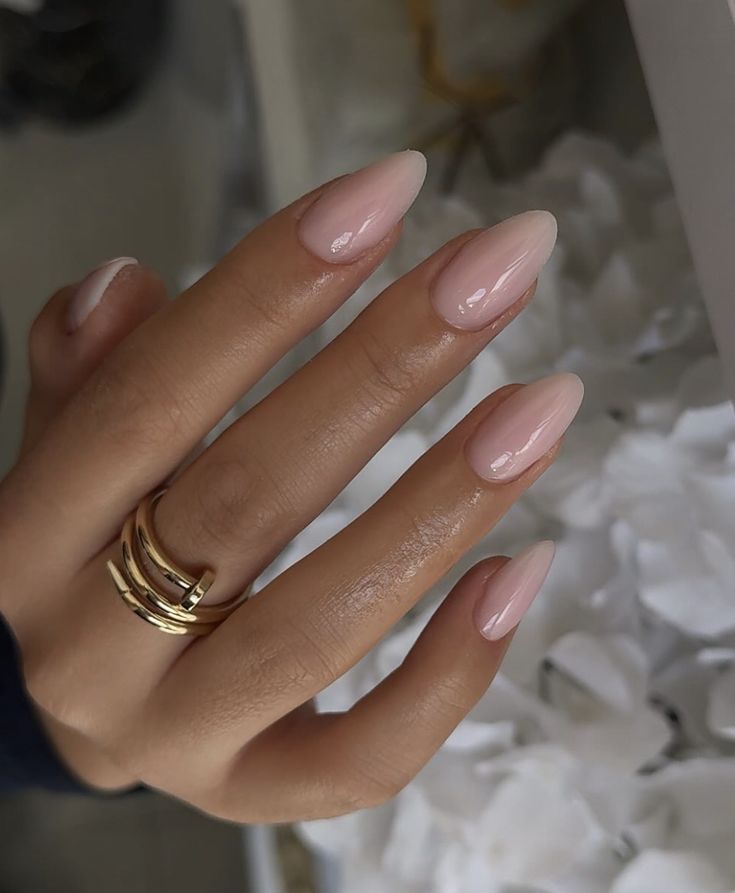 Engagement Nails Brown Skin, Classy Nude Nails Almond, Bubble Bath Almond Nails, Nails Gel Almond, Pink Nails Manicure, Almond Nails Christmas, Gel Almond Nails, Nails Baby Pink, All Nails