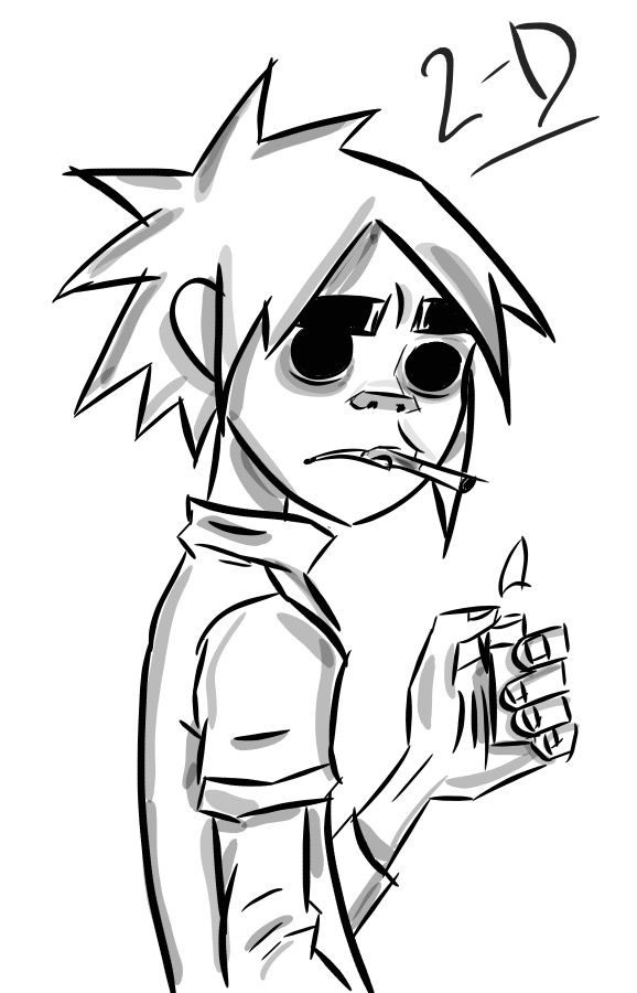 a black and white drawing of a person with sunglasses holding a drink in their hand