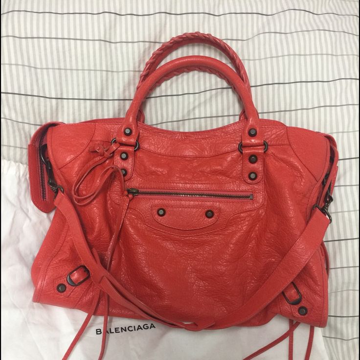 New With Tag. Authentic Balenciaga Classic City With Tag And Org Receipt ( If Needs Will Sent More Picture) Tiny Sigh Of Wear On The Handle Only(See Last Picture,Barely Notice). Including Dusty Bag, Shopping Bag And Receiptno Trade! Balenciaga Classic City, Bags Balenciaga, Balenciaga Bag, City Bag, Balenciaga City Bag, Orange Red, Balenciaga, Bag Lady, Shoulder Bag