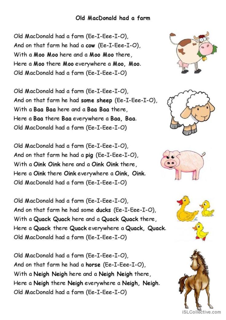 the farm animals and their names are shown in this printable worksheet for kids