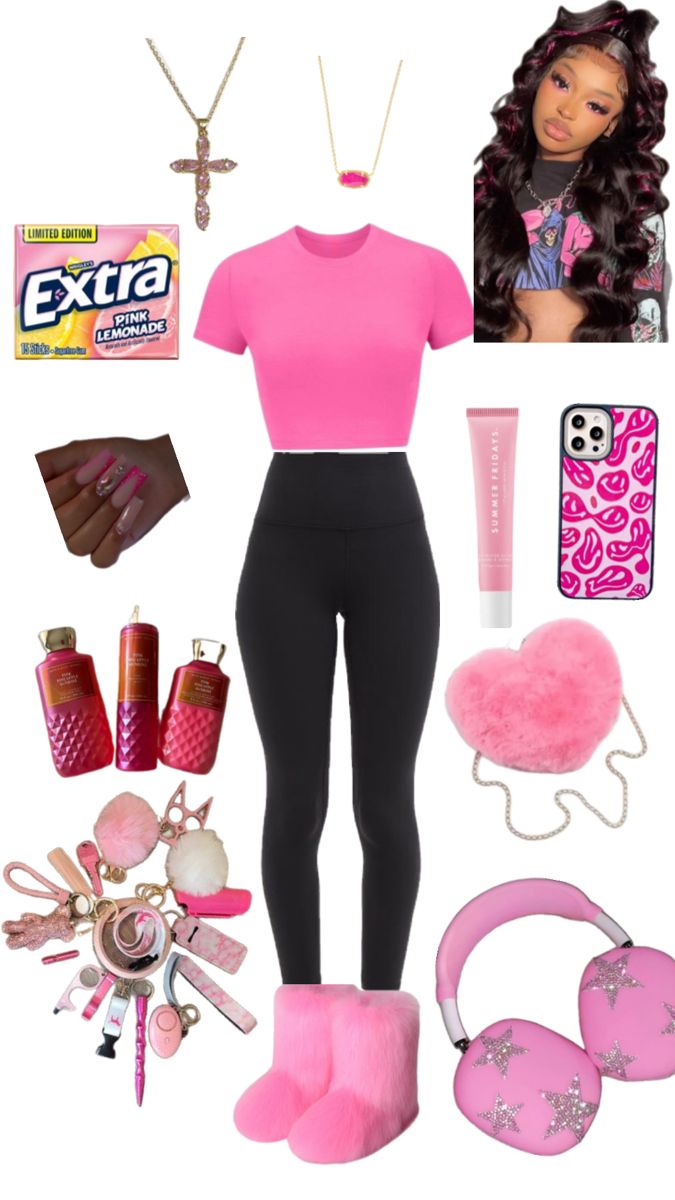 Pink Baddie, Cute Highschool Outfits, Bratz Inspired Outfits, Teen Swag Outfits, Cute Nike Outfits, Casual Preppy Outfits, Trendy Outfits For Teens, Cute Lazy Day Outfits, Swag Outfits For Girls