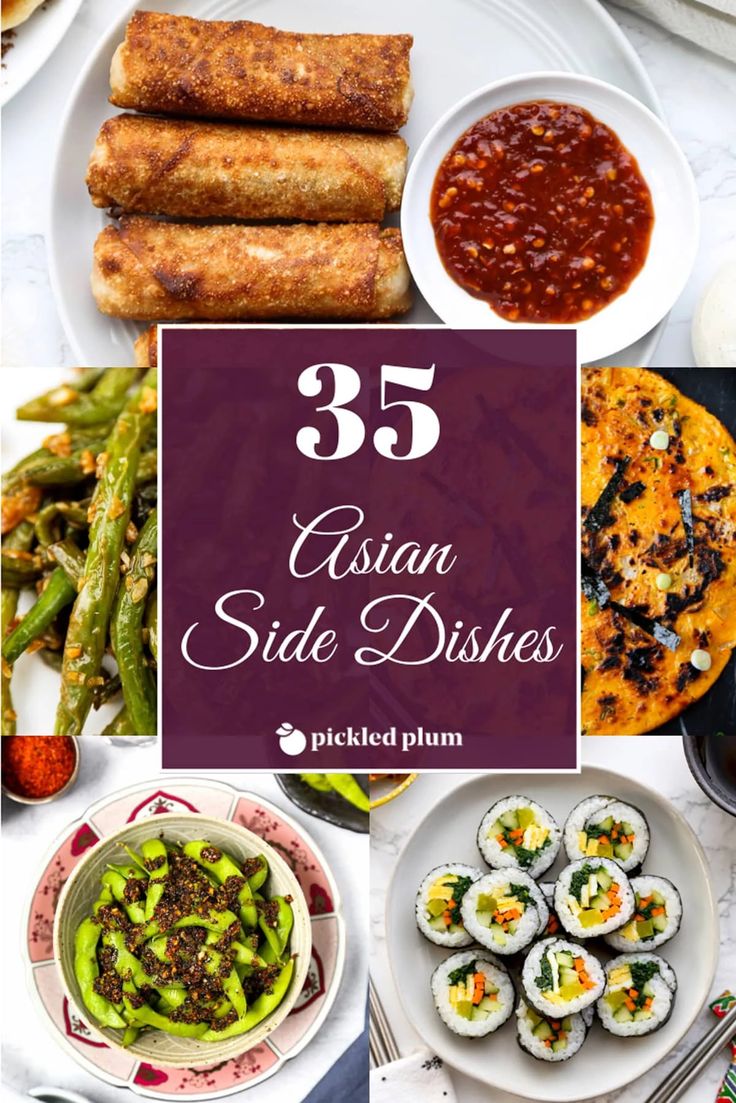 Meat Side Dishes, Thai Side Dishes, Pork Side Dishes, Easy Asian Dishes, Chinese Side Dishes, Japanese Side Dish, Vegetarian Asian, Asian Appetizers, Asian Side Dishes