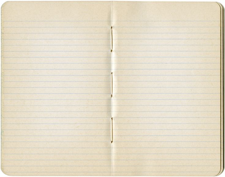 an open notebook with lined paper on top