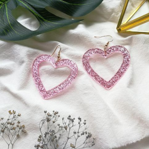 Gorgeous Kawaii Large Pink Earrings sold by KoKo Fashion. Shop more products from KoKo Fashion on Storenvy, the home of independent small businesses all over the world. Pink Heart Earrings, Pink Acrylic, Glitter Earrings, Pink Acrylics, Heart Dangle Earrings, Heart Shaped Earrings, Glitter Hearts, Pink Earrings, Girls Earrings