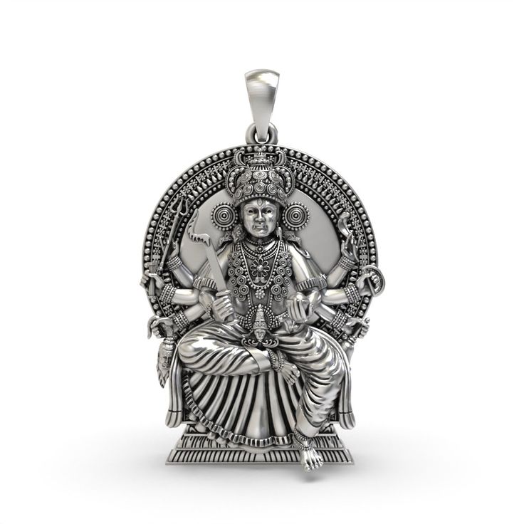 "Embrace the divine energy of Chottanikkara Bhagavathi Amman with this 925 Sterling Silver pendant. This exquisite piece features the revered Hindu goddess, known for her powerful healing and protection qualities. Expertly crafted with fine detailing and a polished finish, this pendant is a stunning expression of spiritual devotion and reverence. The pendant serves as a sacred amulet, offering protection and blessings to its wearer. Made from high-quality sterling silver, it is nickel-free and h Spiritual Oxidized Temple Necklace, Navratri Spiritual Jewelry With Intricate Design, Spiritual Oxidized Jewelry For Navratri, Spiritual Jewelry With Intricate Design For Navratri, Silver Spiritual Necklaces For Navratri, Spiritual Silver Necklaces For Navratri, Sterling Silver Temple Jewelry For Meditation, Spiritual Oxidized Temple Necklace As Gift, Spiritual Oxidized Finish Temple Necklace As Gift