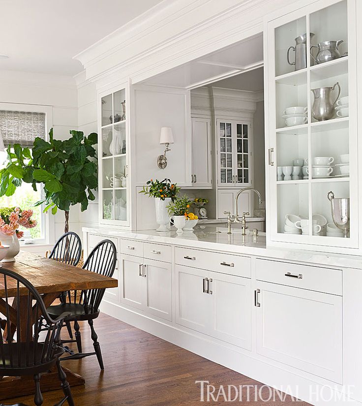 the kitchen is clean and ready to be used for dinner or other entertaining purposes in someone's home