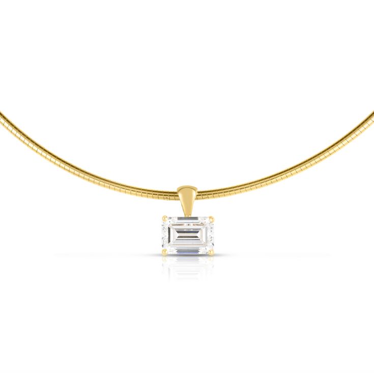 Necklace can be made with any shape stone of any quality! Metal: 14K yellow gold Diamond details: Choose 2 or 3 Carat Natural of Lab Grown Diamond Bangle Ring, Tennis Necklace, 3 Carat, Anklet Bracelet, Mens Band, 2 Carat, Anklet Jewelry, Diamond Sizes, Lab Diamonds