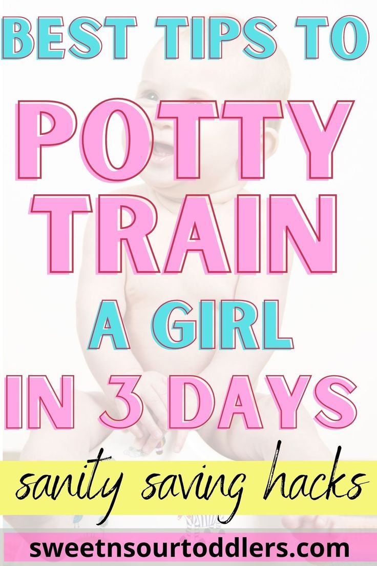 the best tips to potty train a girl in 3 days with text overlay