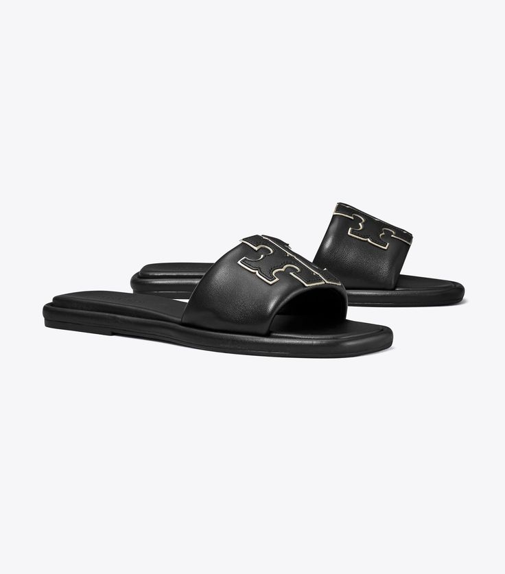 Shop Tory Burch women's designer Shoes including the Double T Sport Slide. Get free shipping & returns on designer shoes, handbags, clothing & more at ToryBurch.com. Tory Burch Sandals, Leather Slide Sandals, Footwear Design Women, Sandals For Sale, Leather Slides, Designer Sandals, The Double, Slide Sandals, Women's Shoes Sandals