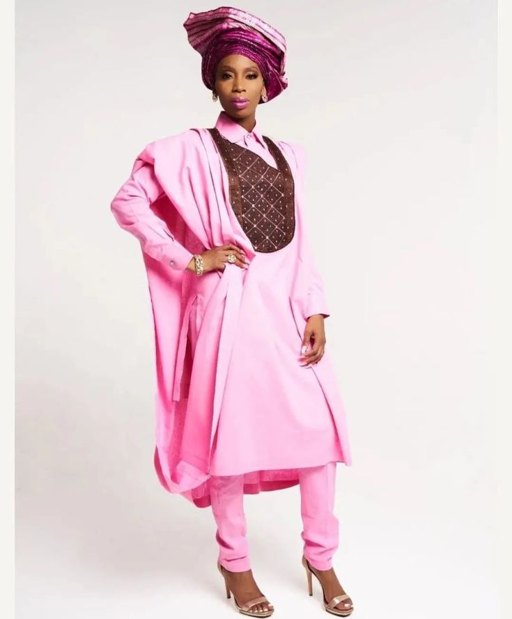 Latest Agbada Styles For Ladies 2022 | Eucarl Wears Female Agbada Styles, Latest Agbada Designs, Agbada Design, Western Style Outfits, Sequin Gown, Long Trousers, Take A Break, Lace Design, Style Outfits