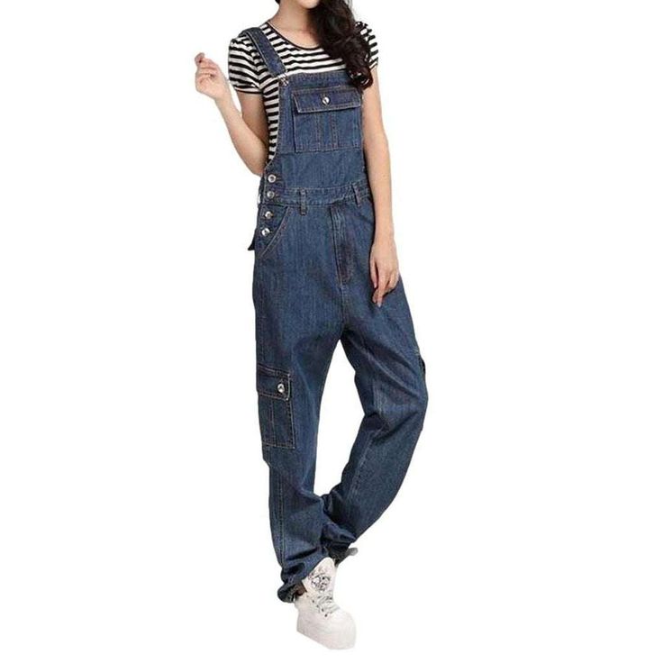 Introducing our cargo women's denim overall from the 2023 Autumn Collection ââ‚?the perfect embodiment of nostalgia and contemporary style!Why You Need TheseThese 90s-inspired denim overalls are crafted to channel your inner free-spirited fashionista. With a retro stonewashed look and a free fit. these overalls are sure to take you back in time with a fashionable twist. The unique details of these overalls make them stand out amongst the crowd. such as the cargo pockets. suspenders. and buttons Fall Denim Jumpsuit With Side Pockets, Denim Jumpsuit With Side Pockets, Fall Utility Denim Jumpsuit With Side Pockets, Spring Denim Blue Overalls With Side Pockets, Non-stretch Overalls For Fall, Denim Overall Jumpsuit With Side Pockets For Fall, Trendy Cargo Pocket Overalls, Utility Style Denim Blue Overalls, Utility Denim Blue Overalls