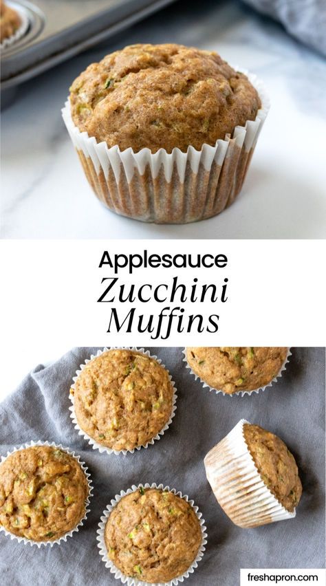 applesauce zucchini muffins are an easy and delicious treat