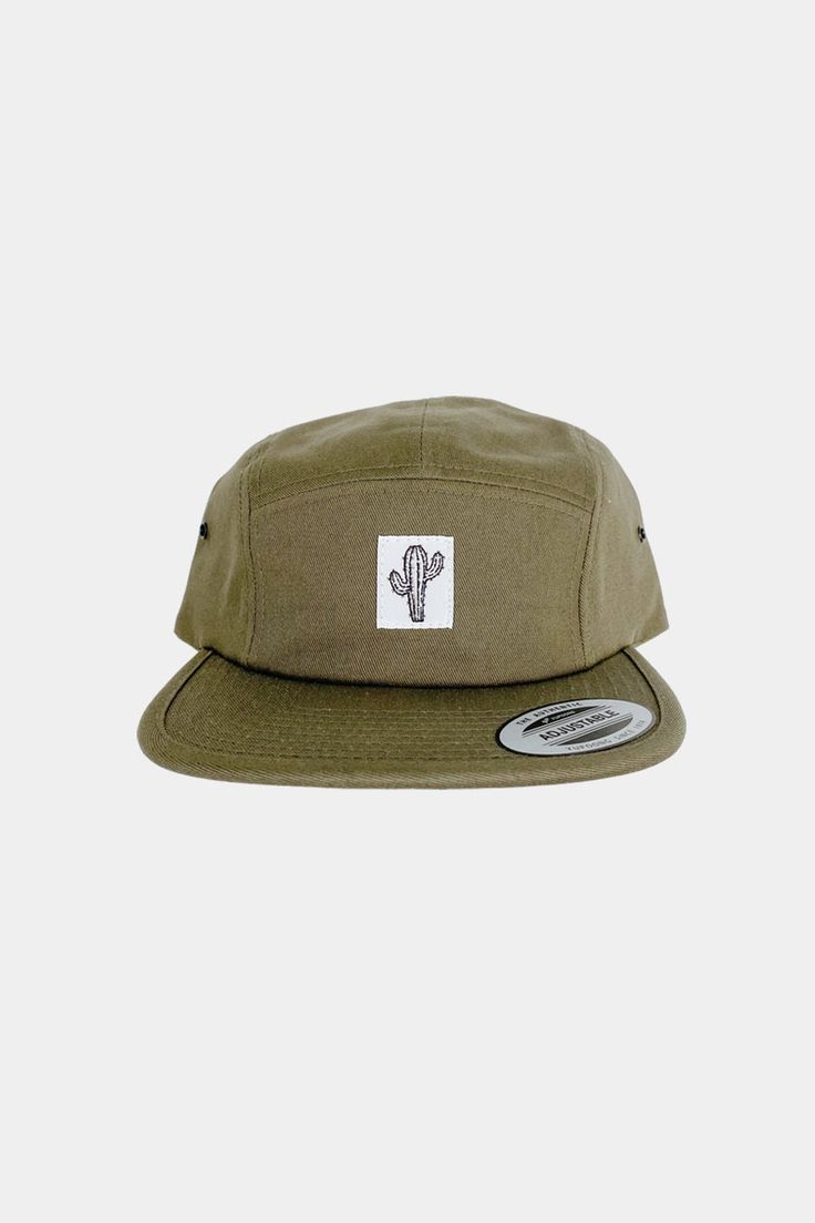 "The \"Cactus\" 5 Panel Camp hat is made in a low profile, classic fit with an adjustable clip closure. 100% cotton with woven label sewn on by our own hands in the USA. One size fits all, unisex fit. Imported. Please note: though I choose colors intentionally and precisely when creating my products, colors may slightly vary due to photographic lighting sources / image processing or your screen / monitor settings." Everyday Cotton Snapback Hat With Short Brim, Adjustable Canvas Hats For Streetwear, Casual Cotton Fitted Hat With Short Brim, Casual Dad Hat, 5-panel, One Size Fits Most, Casual Canvas Hat With Flat Bill, Adjustable Cotton Fitted Hat For Summer, Adjustable Canvas Snapback Hat For Everyday, Adjustable Canvas Snapback Hat With Flat Bill, Everyday Summer Trucker Hat With Flat Bill