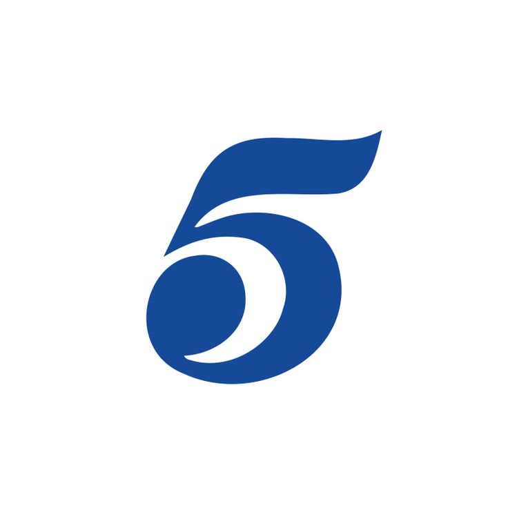 the number six logo on a white background