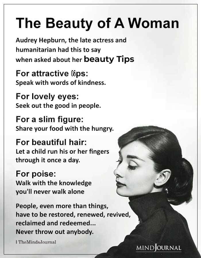 an advertisement for the beauty of a woman