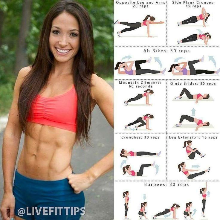 an image of a woman doing exercises on her stomach and chest with the caption above it