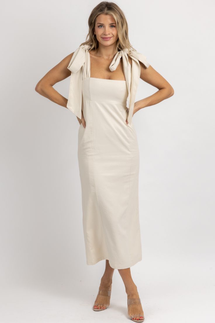 ELLA TAUPE LINEN BOW STRAP MIDI DRESS – L'ABEYE Taupe Midi Dress, Bow Straps, Bow Tie Dress, Midi Sundress, Grey Midi Dress, Linen Midi Dress, Red Midi Dress, Blue Midi Dress, White Midi Dress