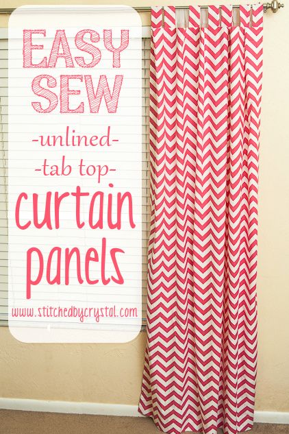 the curtain panels are easy to sew and can be hung up in any room