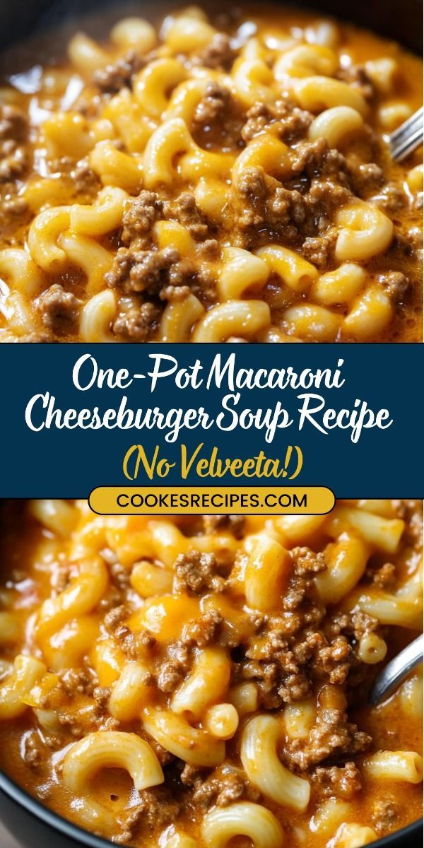 one pot macaroni cheeseburger soup recipe with no veggies