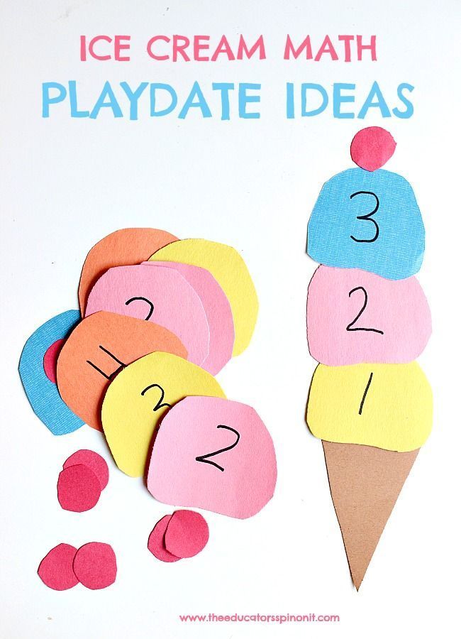 ice cream math play date ideas for kids to practice number identification and counting with this fun activity