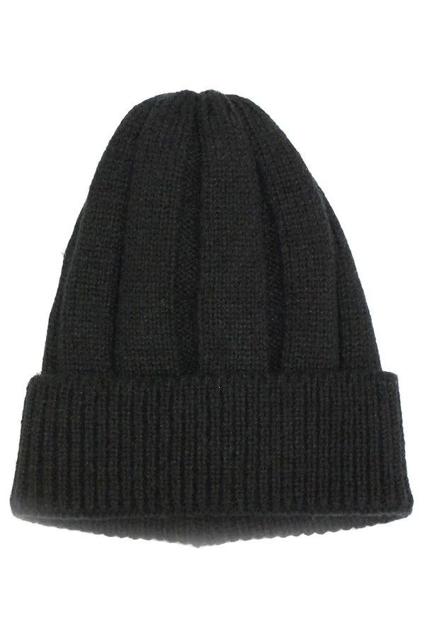 Solid color folded warm beanie. Made of 100% acrylic. Acrylic Beanie Bonnet For Winter, Warm Acrylic Bonnet For Cold Weather, Warm Acrylic Bonnet One Size, Warm Acrylic Bonnet, Acrylic Beanie For Winter, One Size, One Size Acrylic Beanie For Winter, Black Acrylic Beanie, Acrylic Winter Beanie One Size, Outdoor Acrylic Beanie