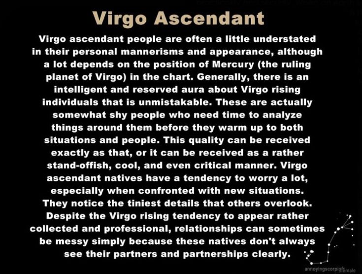 the virgo ascendant poem is shown in black and white