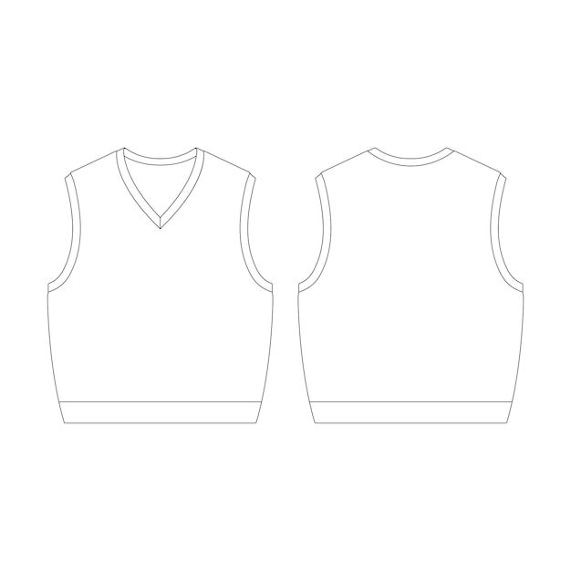 the front and back views of a vest