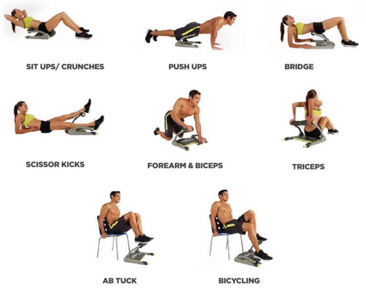 an image of a man doing different exercises