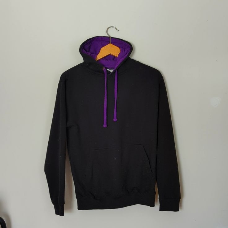 "All We Do Is" Black And Purple Hoodie Body Is Black And Inside Of Hoodie And Drawstrings Are Purple, Has A Nice Large Front Pocket Size Small Pit To Pit 19.5 Inches Length 25 Inches 80% Cotton And 20% Polyester Washed But Never Worn Casual Purple Hoodie With Double-lined Hood, Hooded Purple Sweatshirt For Streetwear, Purple Hooded Sweatshirt For Streetwear, Purple Double-lined Hoodie For Fall, Sporty Purple Sweatshirt For Winter, Purple Hoodie With Adjustable Hood For Fall, Purple Hooded Hoodie For Streetwear, Purple Fall Hoodie With Adjustable Hood, Purple Sweatshirt For Winter Streetwear