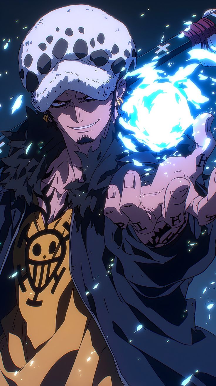 an anime character holding a glowing ball in his hand