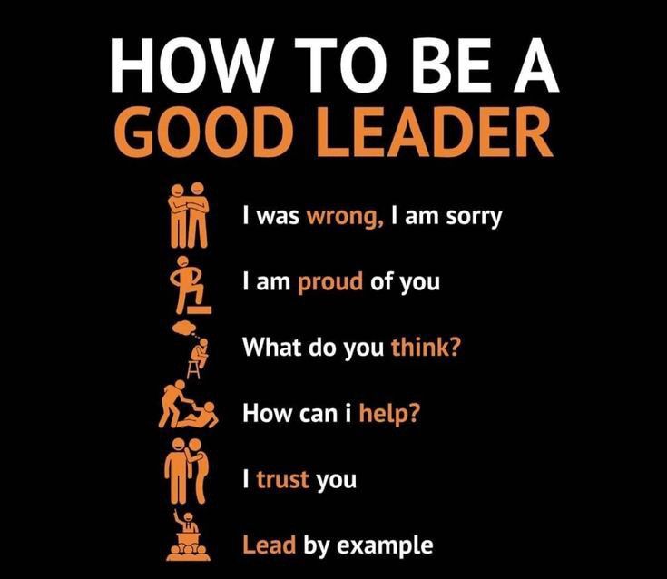 a poster with the words how to be a good leader