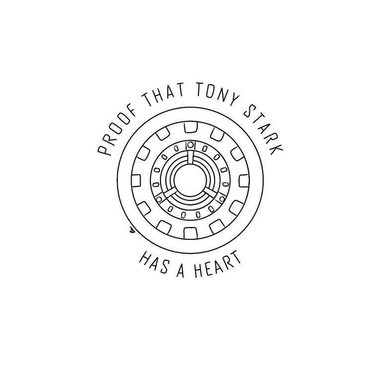 the logo for people that tony stark has a heart in it's center and is black and white