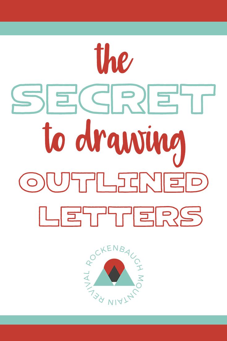 the secret to drawing out - lined letters is that you can use it for your next project