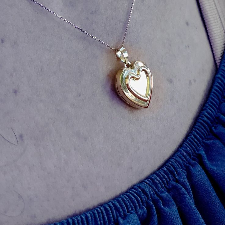 "Medium 14K Heart Gold Locket Necklace Vintage Pendant Keepsake Handwriting Personalized Initials Photo Engraved free! H=2/3\" W=2/3 ----*Gold Locket Collection*----- https://etsy.me/3qklQPl You can click to search Etsy/SoleMare gold locket necklace collection at the link above! After replacing Heart locket order you are going to get 1 photo engraving for free. We'll be glad to engrave the photo to your gold locket and you'll receive your personalized gift 5 or 6 working days. Just send onderkav 14k Gold Heart Pendant Locket For Anniversary, Yellow Gold Heart Cut Locket Necklace For Anniversary, Hallmarked Locket Necklace For Valentine's Day Wedding, Hallmarked Locket Necklace For Wedding On Valentine's Day, Elegant Yellow Gold Heart Necklace Keepsake, Heirloom Locket Necklace Keepsake For Valentine's Day, Elegant Yellow Gold Heart Necklace For Keepsake, Heirloom Valentine's Day Keepsake Locket Necklace, Anniversary Heart Necklace With Locket