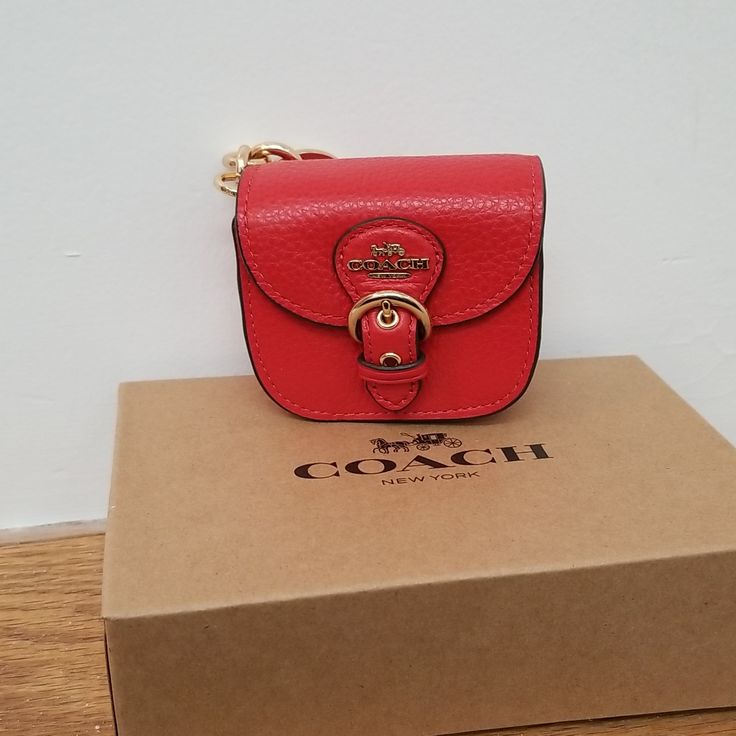 Coach Mini Buckle Saddle Bag Charm/Key Chain. New With Tag. Leather. 100% Authentic. Shop My Closet With Confidence. 3 1/4(L) 2 3/4(H) 1 1/4(W) Coach Satchel Shoulder Bag Gift, Compact Red Bags For Gifts, Compact Coach Bags, Compact Coach Bags For Daily Use, Compact Coach Bag For Everyday Use, Coach Rectangular Bag With Interior Key Chain Holder, Chic Coach Shoulder Bag Gift, Chic Coach Shoulder Bag As Gift, Chic Coach Shoulder Bag For Gift