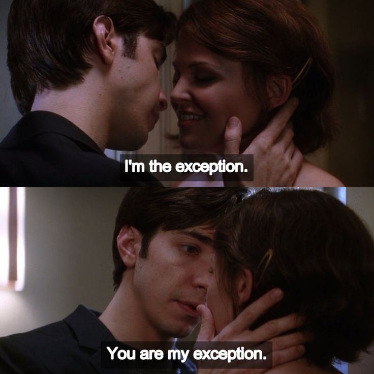 two people kissing each other with the caption i'm the exception you are my exception