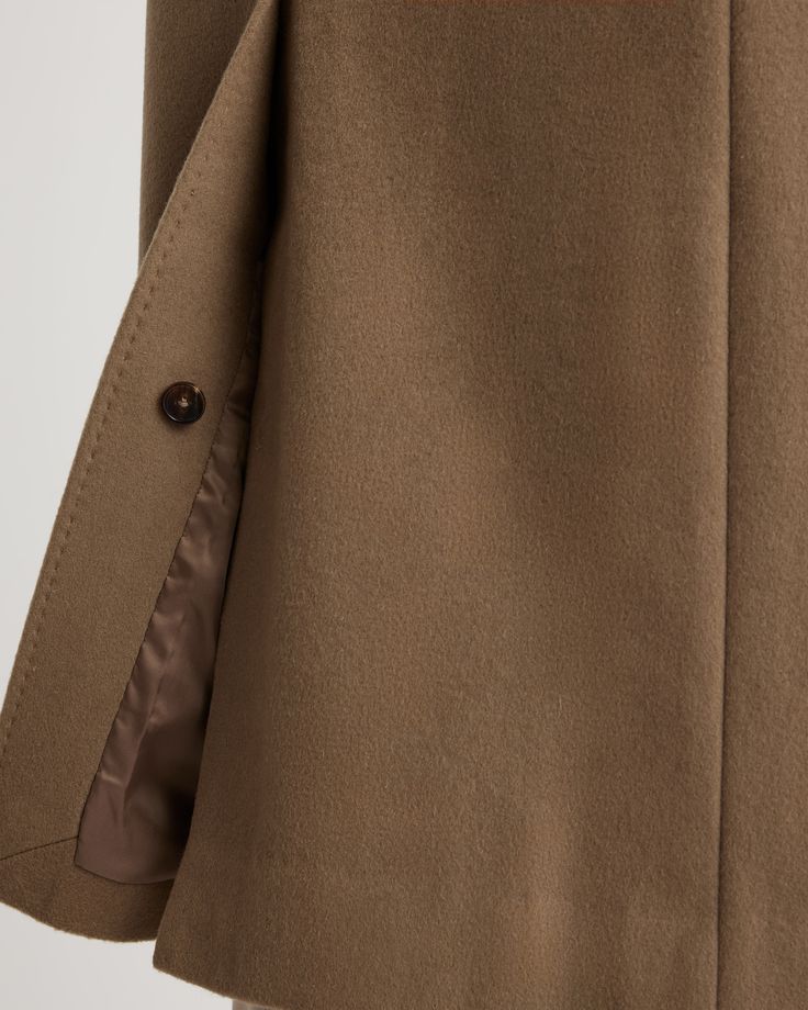 All the luxe with less of the investment. That was our motive when we crafted this double-breasted coat with Italian wool in a classic, tailored silhouette. Fully lined for extra comfort and warmth, it features a sleeve vent with button closure and a back vent for plenty of flex.  | Quince | Women's Italian Wool Double-Breasted Coat in Dark Camel, Size Large, Wool/Nylon Double Breasted Coat, Double Breasted, Camel, Timeless Elegance, Wool