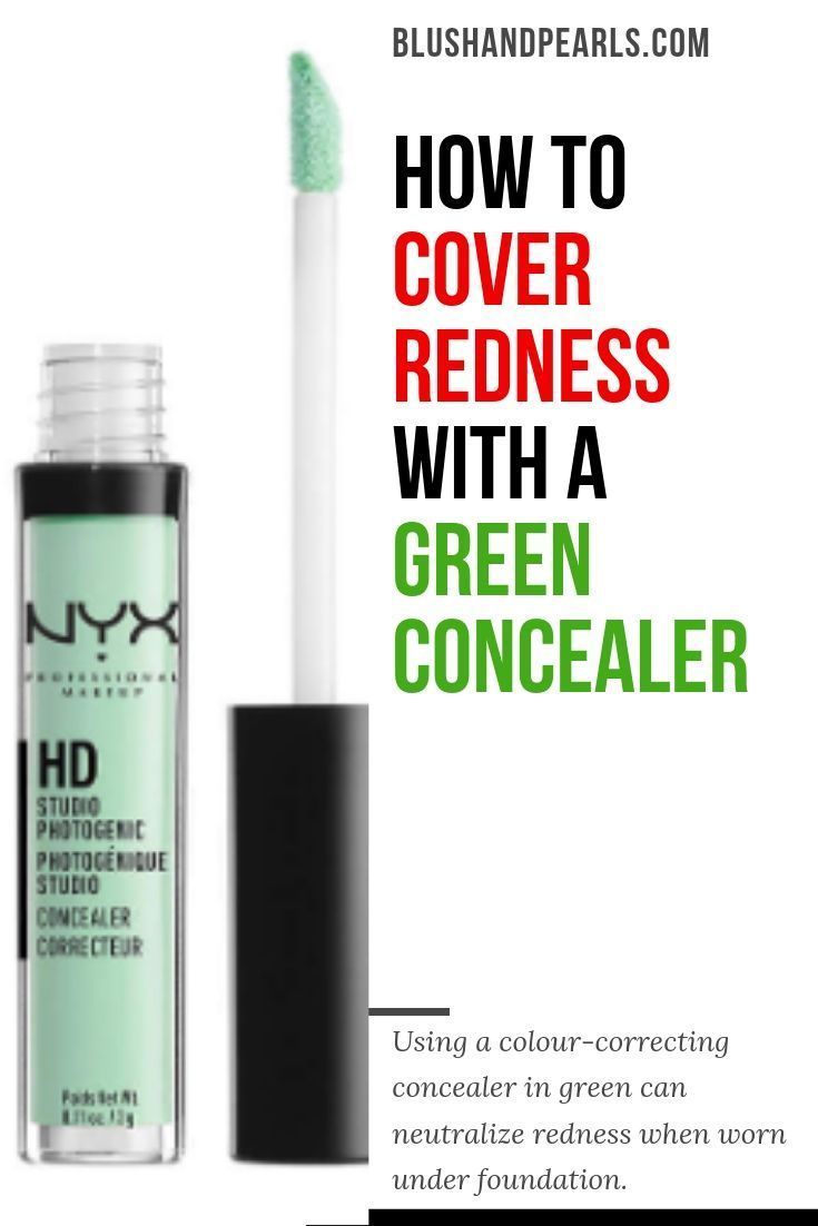 Cover Redness On Face, Makeup Tips Concealer, Redness On Face, Green Corrector, Green Color Corrector, Nyx Concealer, Best Drugstore Concealer, Green Concealer, High Coverage Concealer