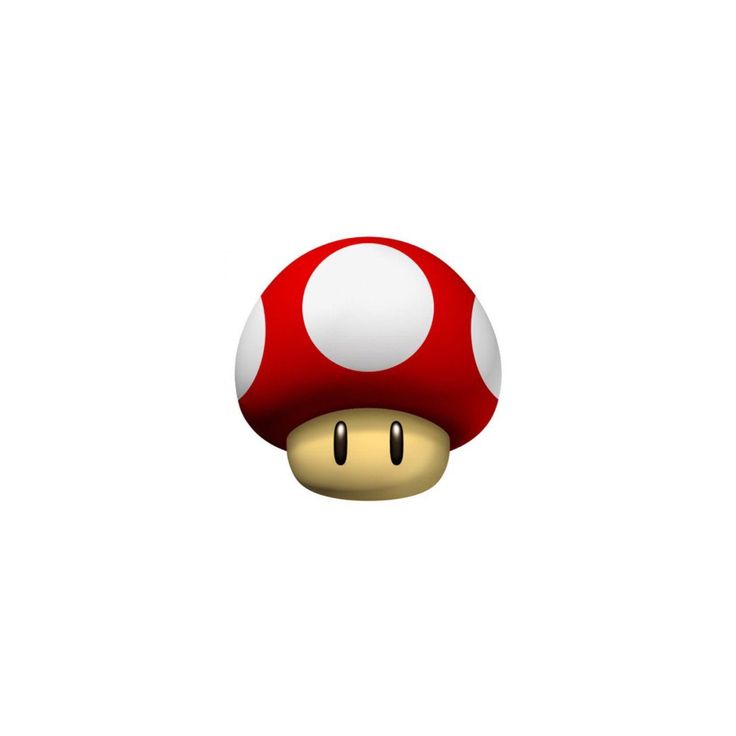 an image of a mushroom that is in the middle of a white background with red and white dots on it