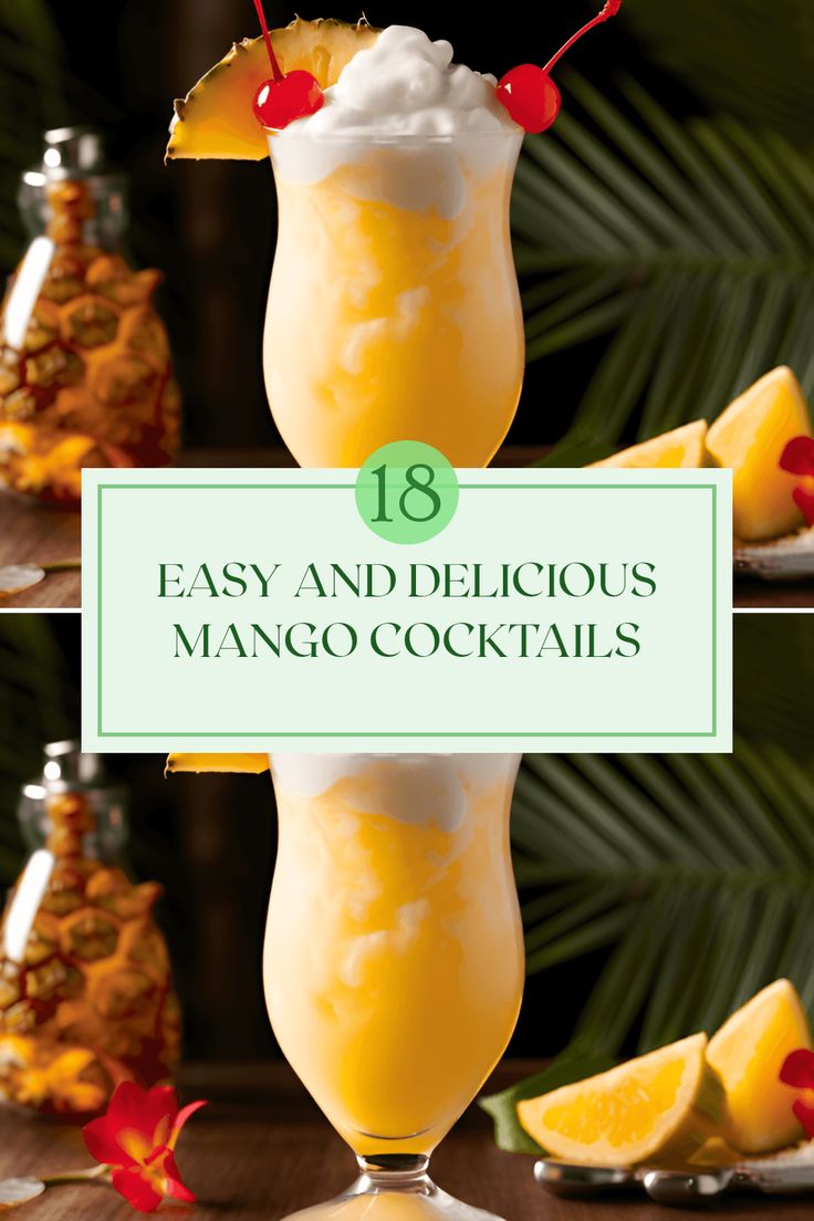 an easy and delicious mango cocktail recipe