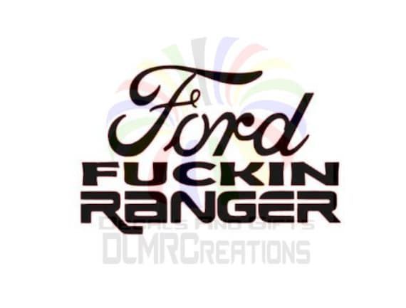 Ford Fuckin' Ranger decals in your favorite colors. #ford #ranger . #Chrome_Door_Handles #Lighter_Case #Raised_Letters #Warning_Labels Custom Ford Ranger, Custom Hard Hats, Ford Emblem, Custom Wall Stickers, Hard Hat Stickers, Chrome Door Handles, Bike Stickers, Custom Eyes, Oracal 651