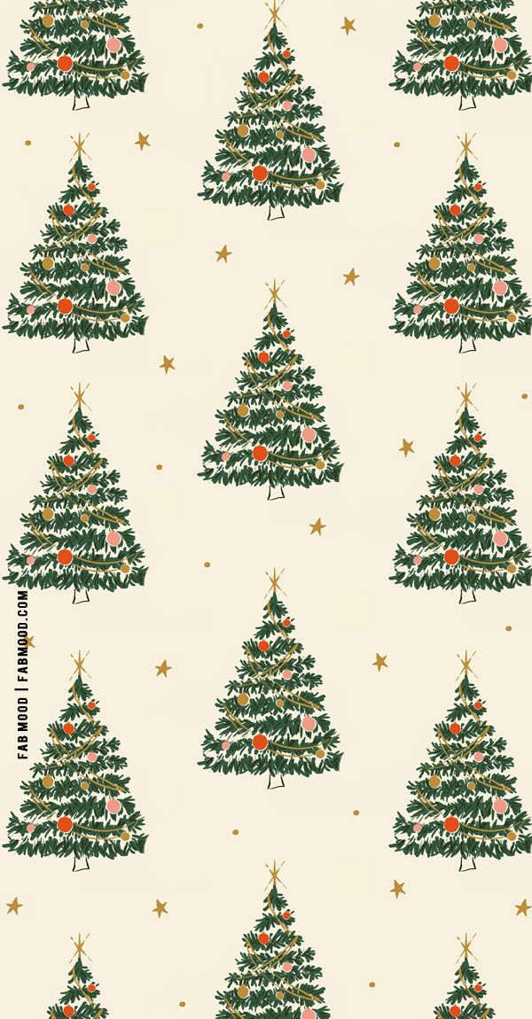 a christmas tree pattern on a white background