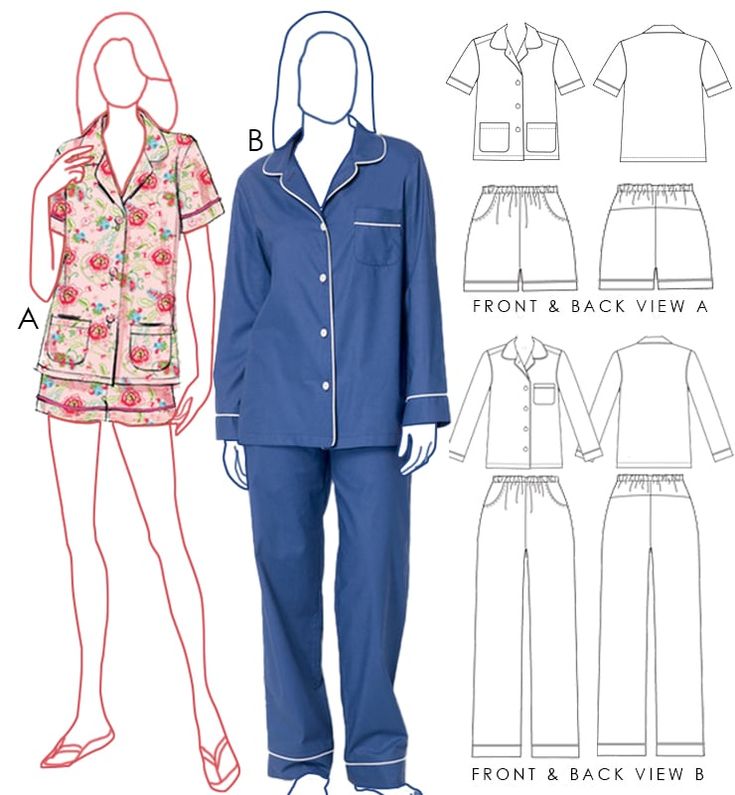 Pijama Pattern Woman Free, Pyjama Pattern Free, Pijama Sewing Pattern, Pyjamas Sewing Pattern, Pajama Sewing Pattern Free, Pajama Set Sewing Pattern, Pajama Pattern Womens Free, Pj Sewing Pattern, Pijama Pattern