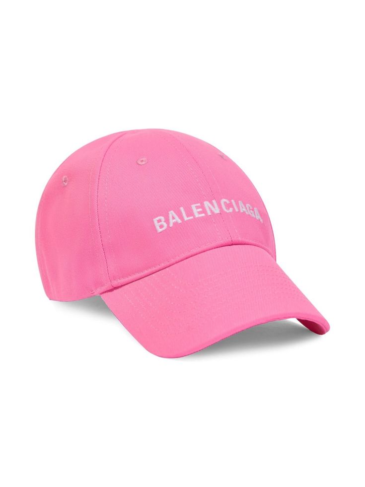 bubblegum pink cotton embroidered logo to the front eyelet detailing curved peak pull-on style adjustable fit Trendy Baseball Cap With Logo And Curved Brim, Pink Letter Print Sports Hat, Pink Sports Hat With Letter Print, Sporty Cotton Baseball Cap With Logo Print, Casual Pink Hats With Logo Patch, Casual Adjustable Baseball Cap With Logo, Pink Sports Hats With Embroidered Logo, Trendy Pink Baseball Cap For Spring, Trendy Pink Baseball Cap With Curved Bill