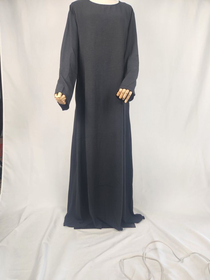 Perfect Inner dress for any of your open Abayas. Pair it with any of our open Abayas in store or you can wear it under any of your existing abaya for extra protection or by it Self.Super comfortable and stretchy material with added pockets.  It come in 2 colors Black and White Open Abayas, Colors Black And White, Dress Long Sleeve, Dress Clothes For Women, Dress Long, Jeans Dress, Stretchy Material, Long Dress, Black Color