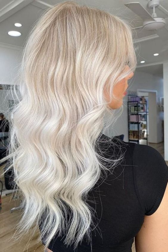 Icy Blonde Hair Color, Bright Blonde Hair, Icy Blonde Hair, Brunettes Highlights, White Blonde Hair, Extensions Clip In, I Tip Hair Extensions, Blonde Hair Extensions, Blonde Haircuts