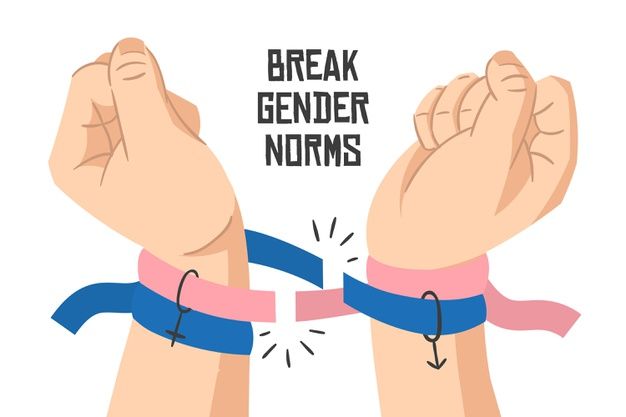 two hands with wristbands that say, break gender noms and do not cross