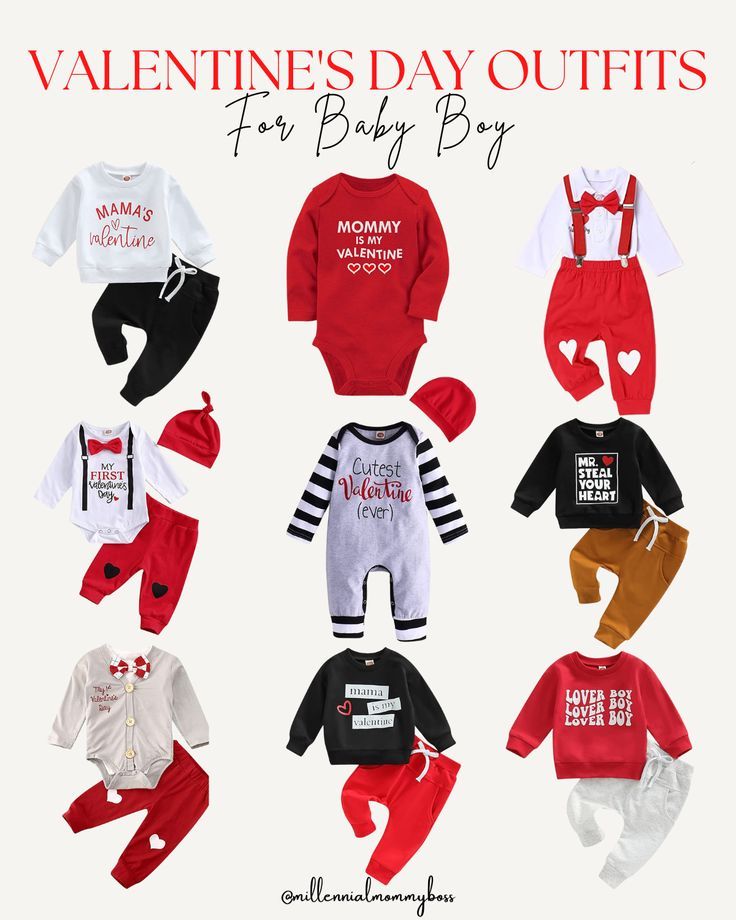 Baby Boy Valentine Outfit, Boys Valentines Outfit, Baby Valentines Outfit, Valentines Outfit, Day Outfits, Valentines For Boys, Valentines Outfits, Valentine's Day Outfit, My Valentine